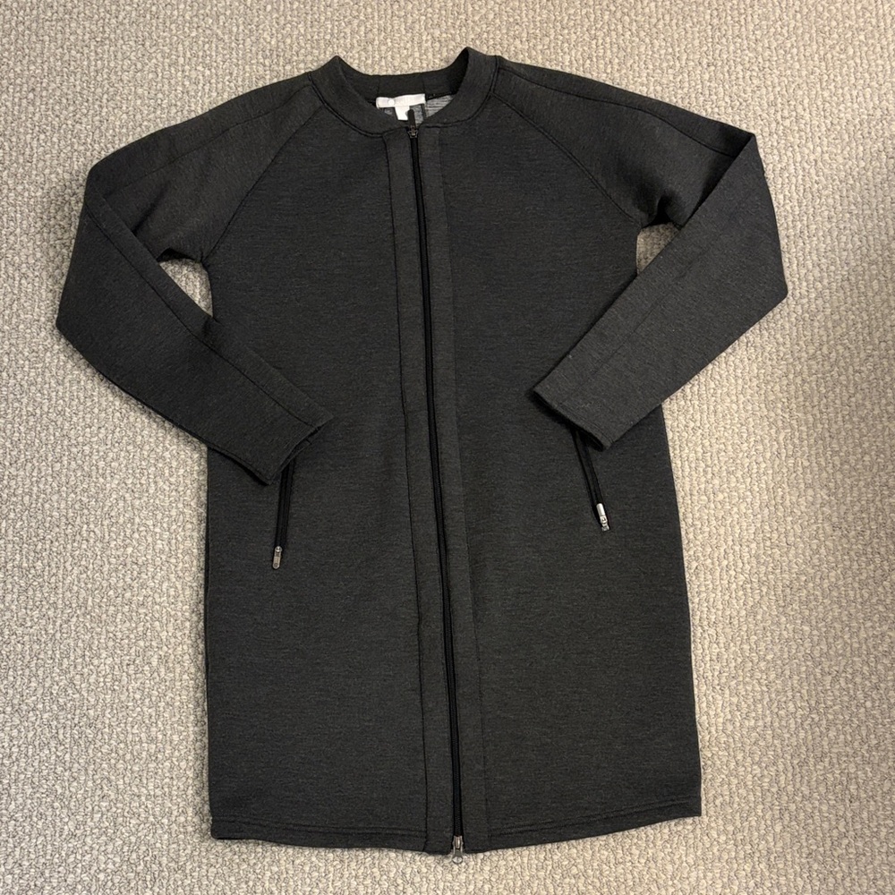 Zella Charcoal Longline Trench Coat